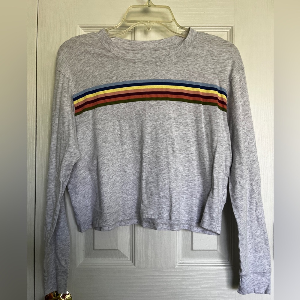 American Eagle Cropped Long Sleeve Top